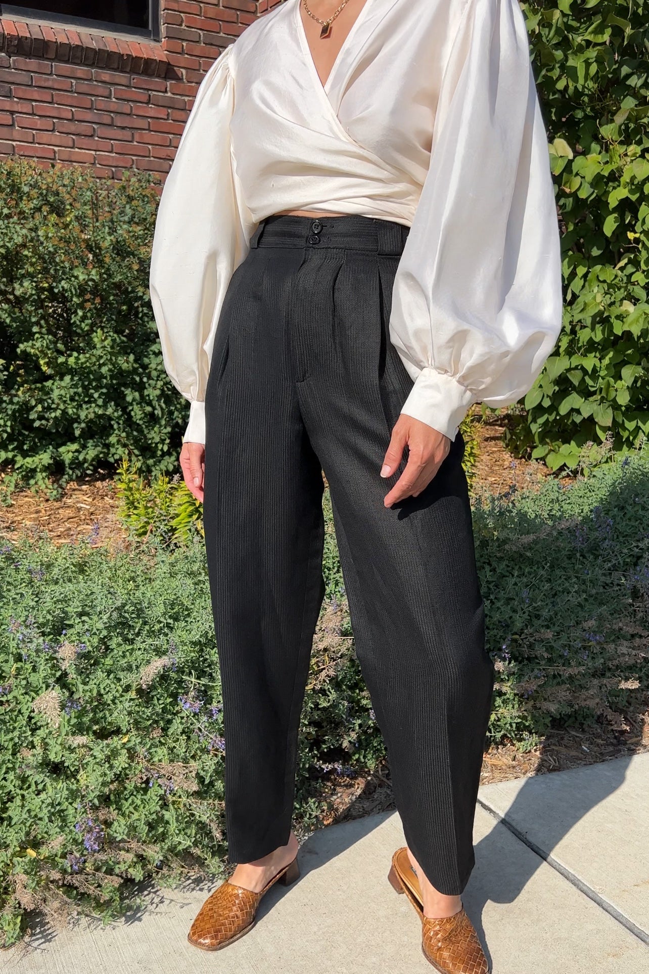 Vintage Corbeau Wool Blend High Waisted Trousers
