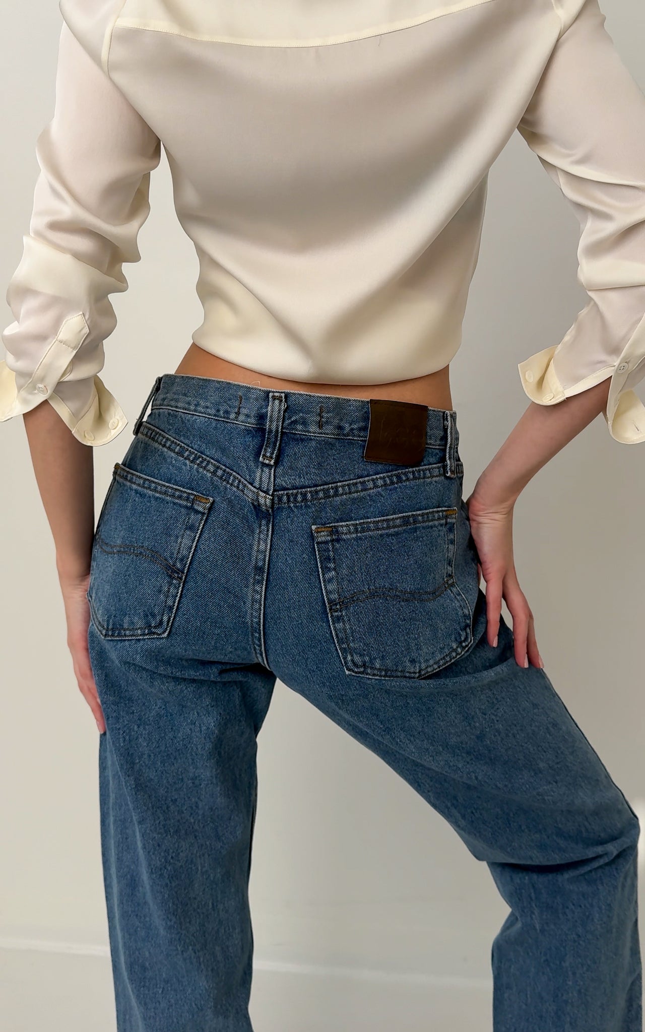 Vintage Bleu Denim Five Pocket Jeans