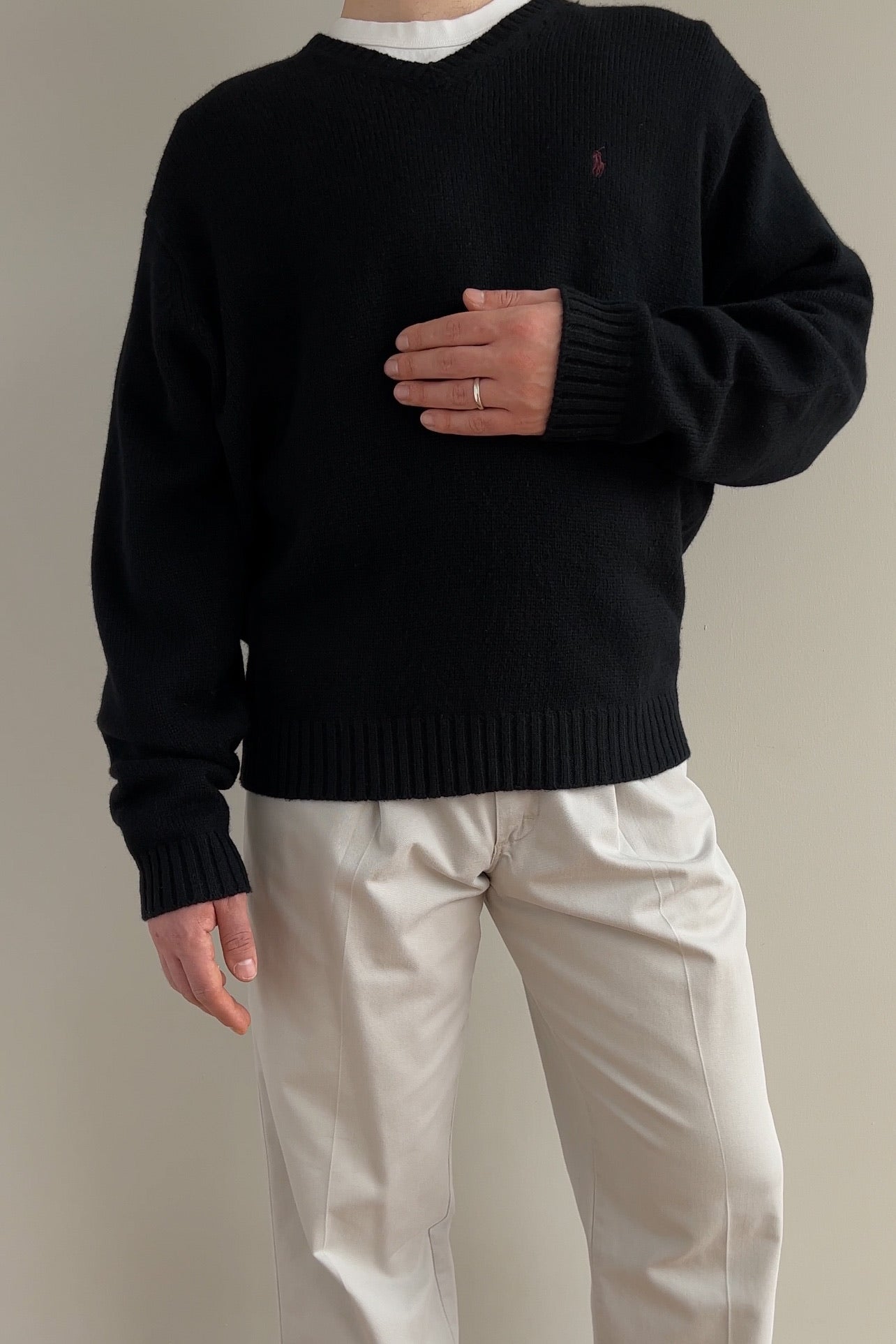 Vintage Noir Ralph Lauren Lambswool Sweater
